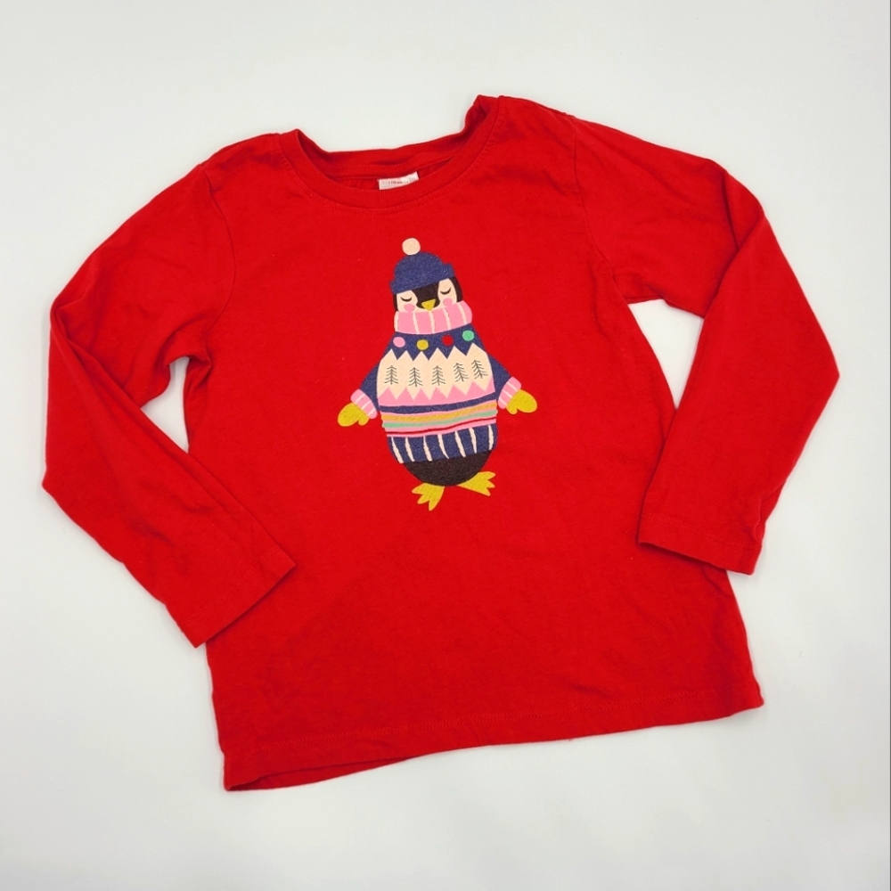 Hanna Andersson girls' penguin tee size 5